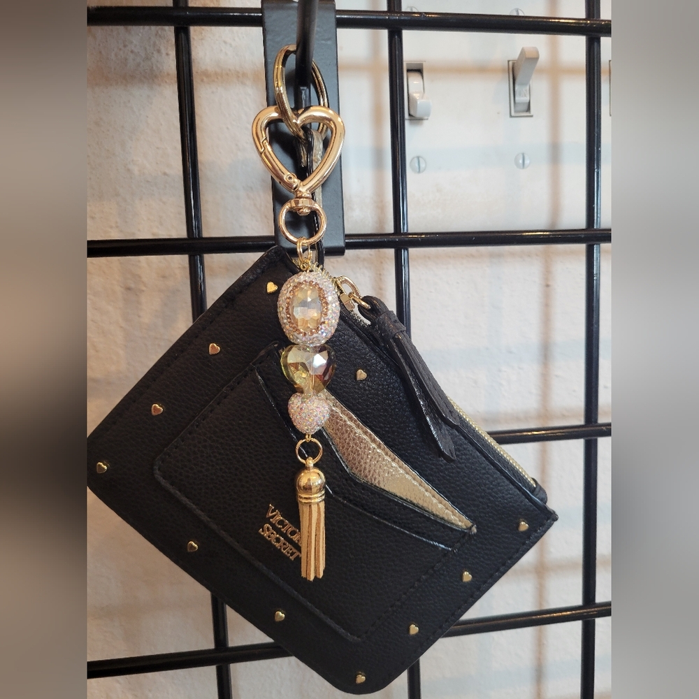 Victoria's Secret X BeadBrain.net Black and Gold Card Holder Christmas Gift!
